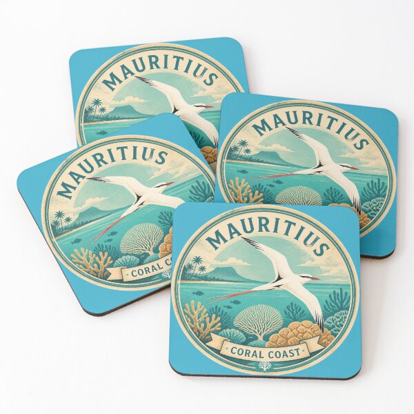 Item preview, Mauritius Coral Coast Tropical Seabird Travel Sticker designed and sold by The Digital Compass.