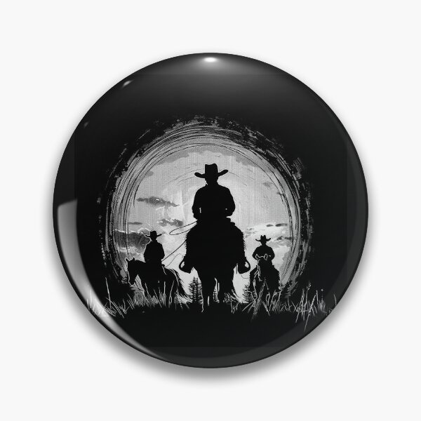 Item preview, Cowboy Riders Under a Full Moon Western Silhouette Art designed and sold by inkoutninja.