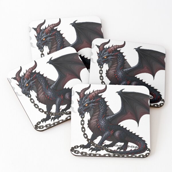 Item preview, Gothic Dragon with Iron Chains designed and sold by IllumeInk.