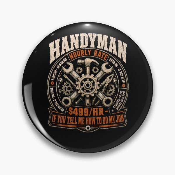 Item preview, Handyman Hourly Rate Funny Tradesman Mechanic Repair Humor designed and sold by THREE LITTLE BEANS.