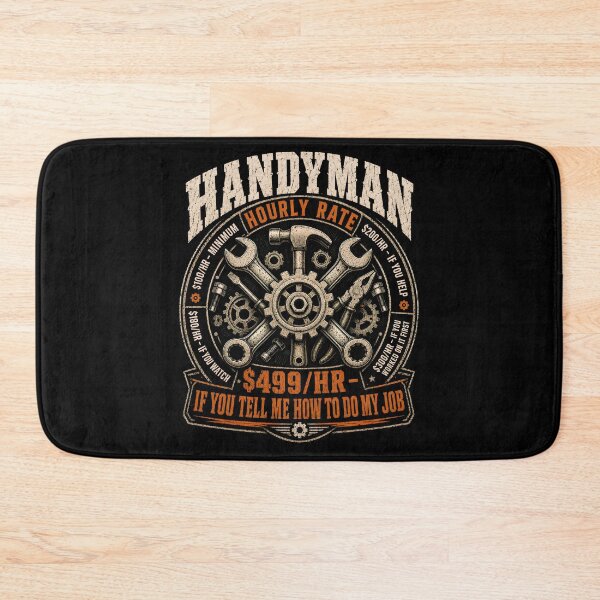 Item preview, Handyman Hourly Rate Funny Tradesman Mechanic Repair Humor designed and sold by THREE LITTLE BEANS.