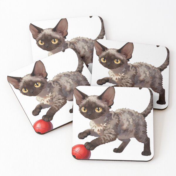 Item preview, Devon Rex with Bell Ball designed and sold by pumsquare.