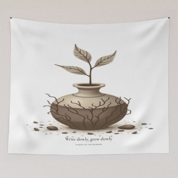 Item preview, Write Slowly, Grow Slowly — Inkwell Botanical Art designed and sold by Art&Fun.