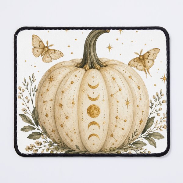 Item preview, Celestial Pumpkin Mystical Halloween Art designed and sold by DreamelleStudio.