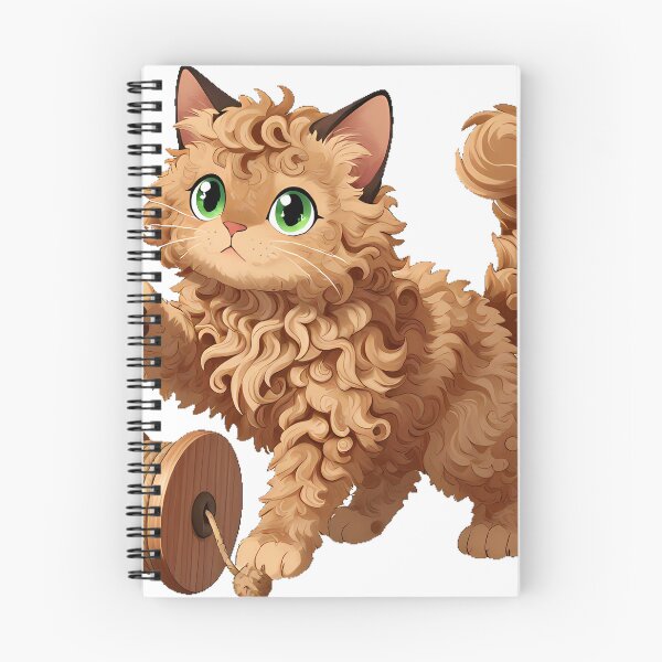Item preview, LaPerm Cat with Sisal Spool designed and sold by pumsquare.