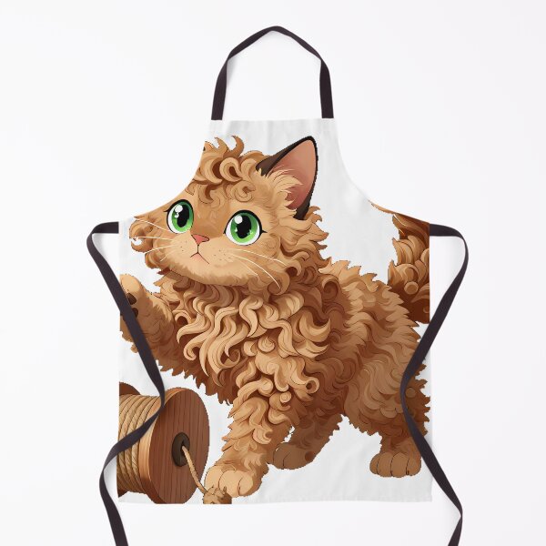 Item preview, LaPerm Cat with Sisal Spool designed and sold by pumsquare.