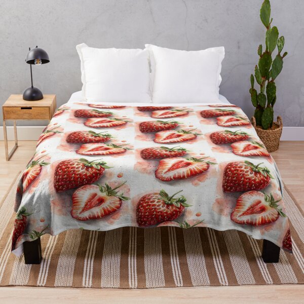Item preview, Realistic Strawberry Fruit Whole and Slice Artwork designed and sold by NivyasArtistry.