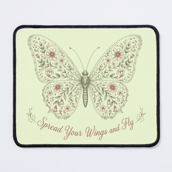 Item preview, Spread Your Wings And Fly Floral Butterfly Art designed and sold by Hearth & Hollow.