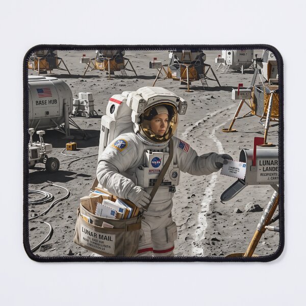 Item preview, Lunar mail astronaut delivering mail. designed and sold by WiseBow.