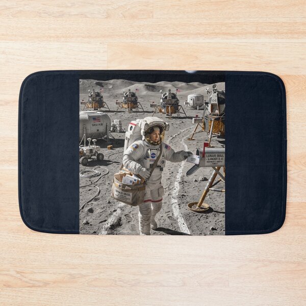 Item preview, Lunar mail astronaut delivering mail. designed and sold by WiseBow.