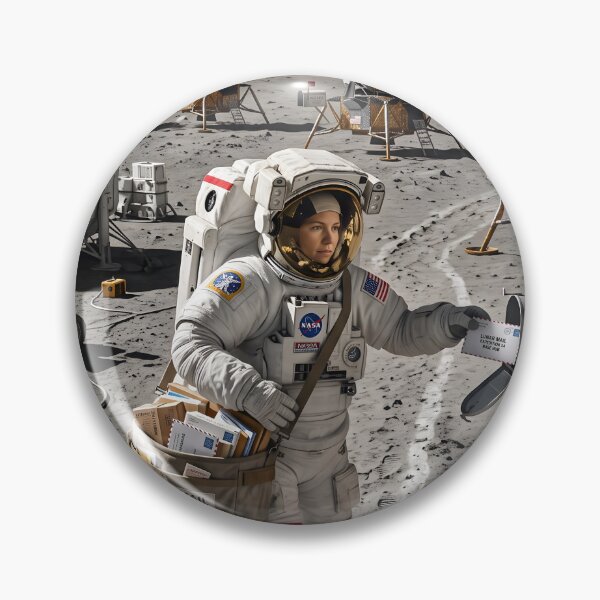 Item preview, Lunar mail astronaut delivering mail. designed and sold by WiseBow.