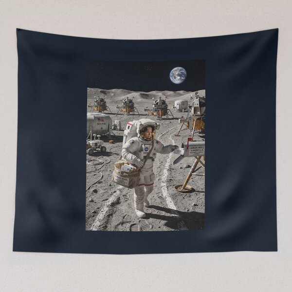 Item preview, Lunar mail astronaut delivering mail. designed and sold by WiseBow.