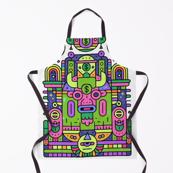 Item preview, Neon Bull Totem — Psychedelic Crypto Guardian designed and sold by Romgora.