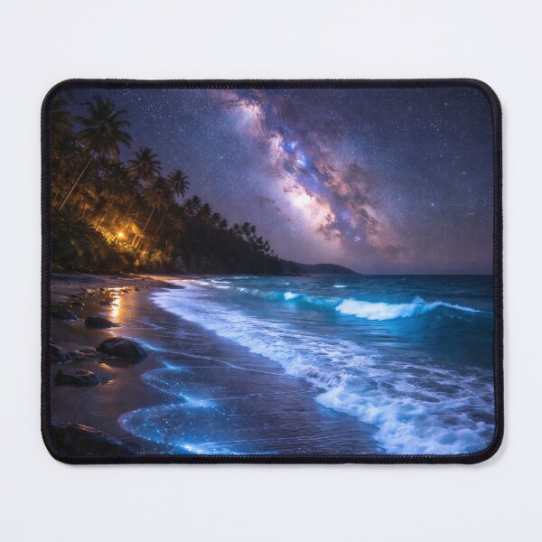 Item preview, Milky Way Over Tropical Beach at Night designed and sold by Yomere.