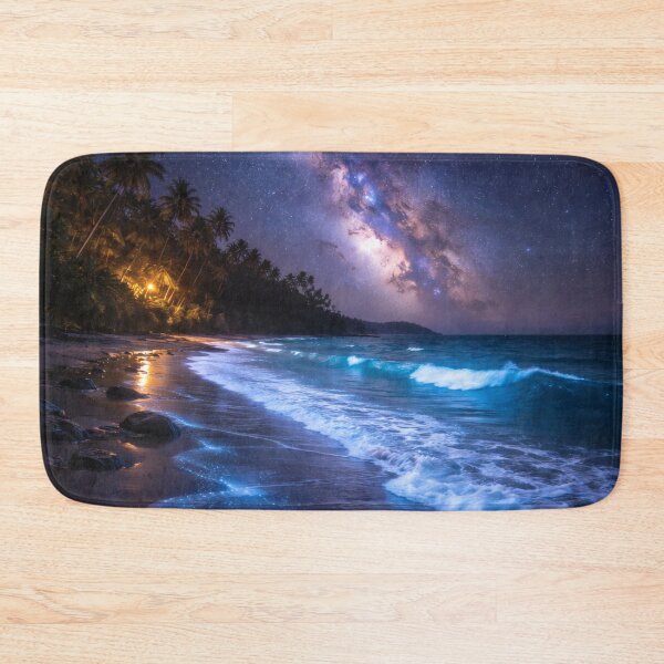 Item preview, Milky Way Over Tropical Beach at Night designed and sold by Yomere.