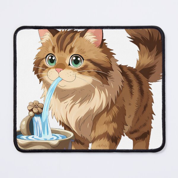 Item preview, Siberian Cat with Water Fountain designed and sold by pumsquare.