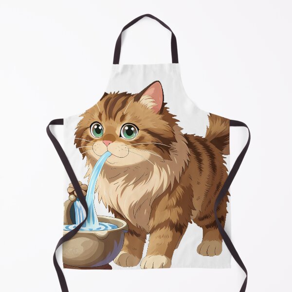 Item preview, Siberian Cat with Water Fountain designed and sold by pumsquare.