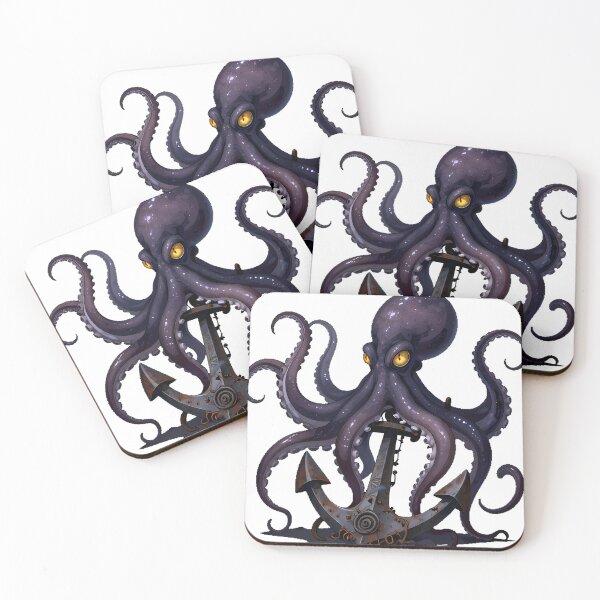 Item preview, Gothic Octopus with Rusted Anchor designed and sold by IllumeInk.