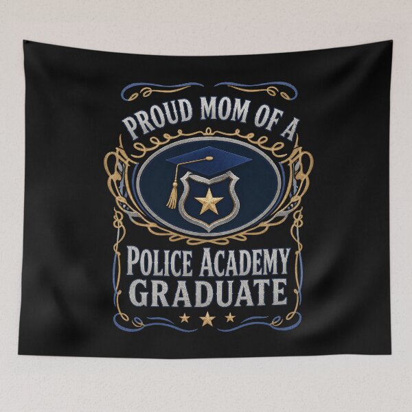 Item preview, Proud Mom of a Police Academy Graduate Law Enforcement Family designed and sold by THREE LITTLE BEANS.
