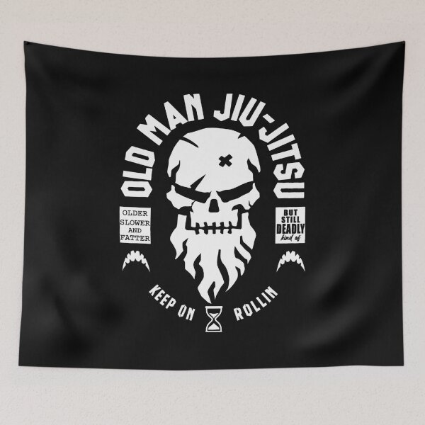 Item preview, Old Man Jiu-Jitsu Bearded Skull Grappling designed and sold by Inkirra.