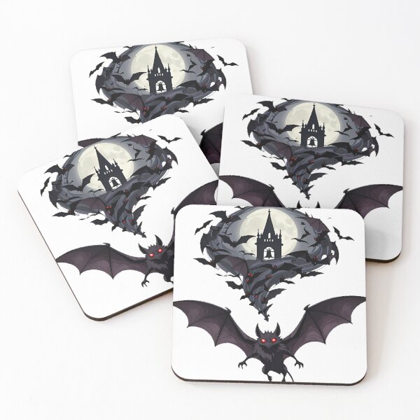 Item preview, Gothic Bat Swarm with Bell Tower designed and sold by IllumeInk.