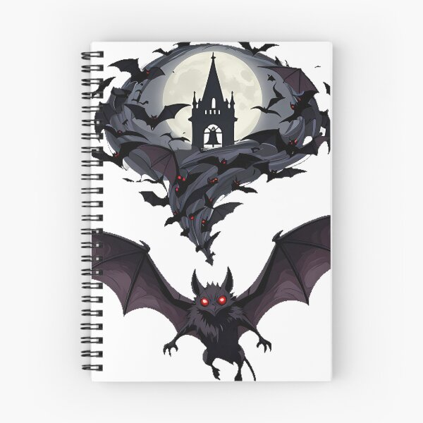 Item preview, Gothic Bat Swarm with Bell Tower designed and sold by IllumeInk.
