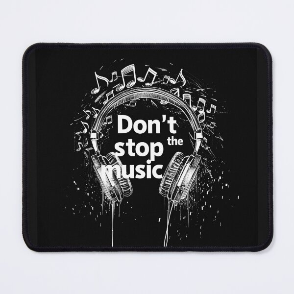 Item preview, Don’t Stop the Music Headphones Music Lover Typography Design designed and sold by inkoutninja.