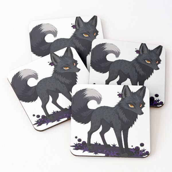 Item preview, Gothic Black Fox with Nightshade designed and sold by IllumeInk.