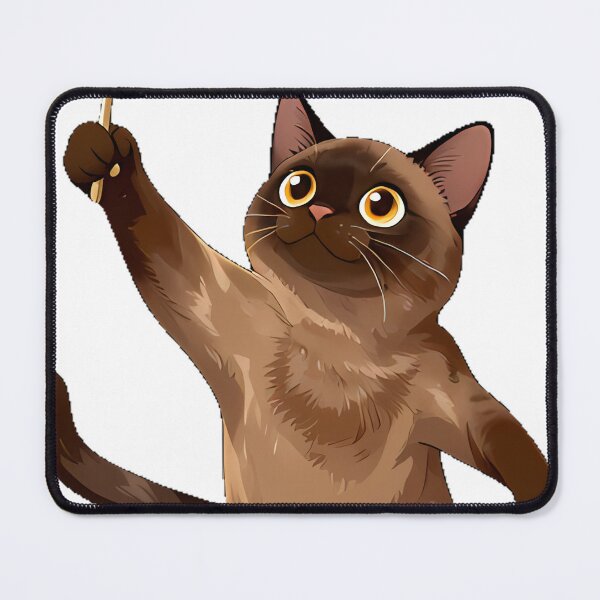 Item preview, Burmese Cat with Feather Teaser designed and sold by pumsquare.