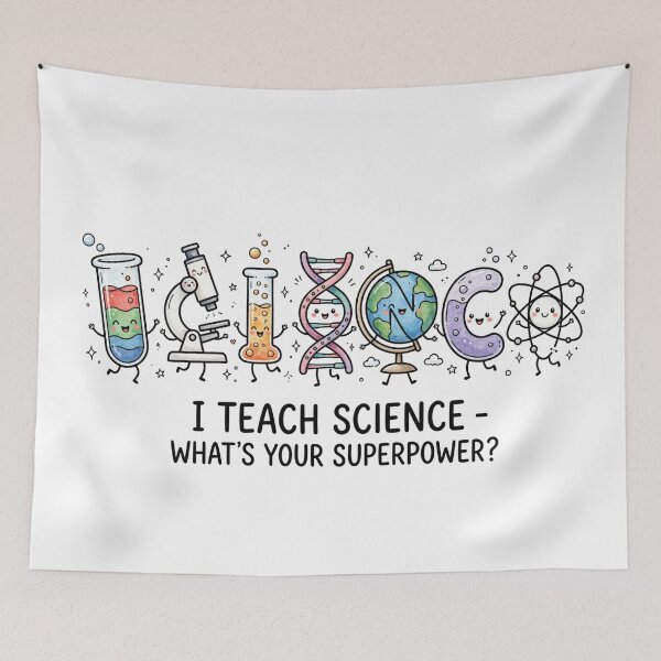 Item preview, Funny Science Teacher Shirt Teach Science What's Your Superpower? Cute Kawaii Lab designed and sold by Yellowriversss.