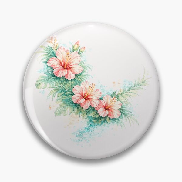 Item preview, Island Lagoon Hibiscus Bouquet | Watercolor Tropical Floral Art | Botanical Flower Illustration designed and sold by Nolmo.