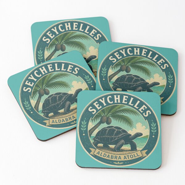 Item preview, Seychelles Aldabra Atoll Giant Tortoise Travel Sticker designed and sold by The Digital Compass.