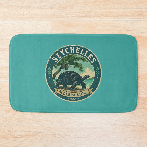 Item preview, Seychelles Aldabra Atoll Giant Tortoise Travel Sticker designed and sold by The Digital Compass.