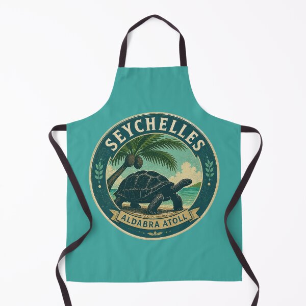Item preview, Seychelles Aldabra Atoll Giant Tortoise Travel Sticker designed and sold by The Digital Compass.