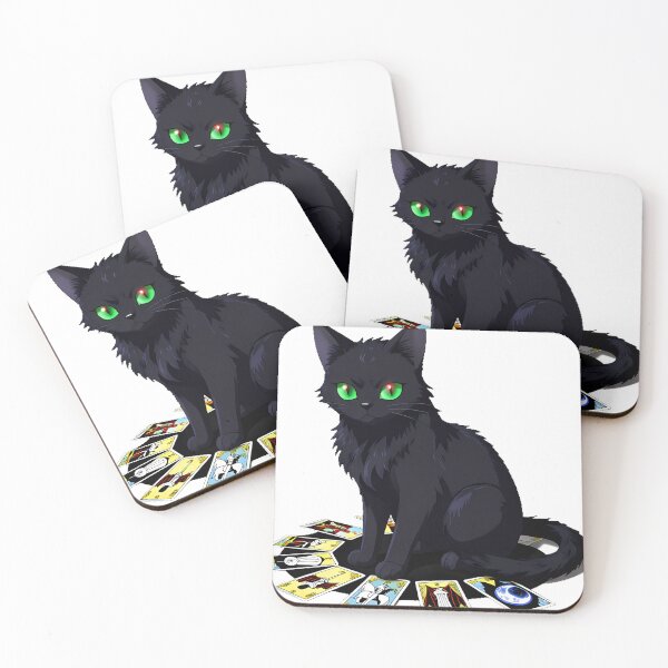 Item preview, Gothic Black Cat with Tarot Spread designed and sold by IllumeInk.