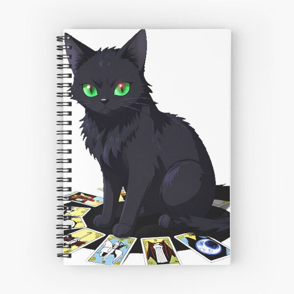 Item preview, Gothic Black Cat with Tarot Spread designed and sold by IllumeInk.