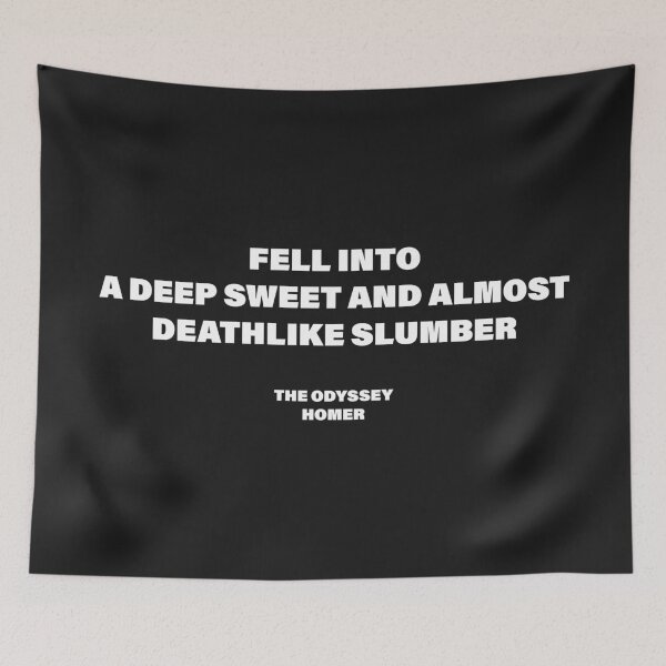 Item preview, Fell into a Deep, Sweet, and Almost Deathlike Slumber — The Odyssey Quote (Black Version) designed and sold by LiteraryRelics.