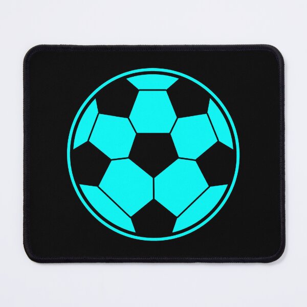 Item preview, Minimalist Cyan Soccer Ball Shape Football Sports Graphic designed and sold by pattern-archive.
