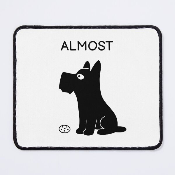 Item preview, Almost Funny Black Dog Sticker designed and sold by FUEGO & NOX.