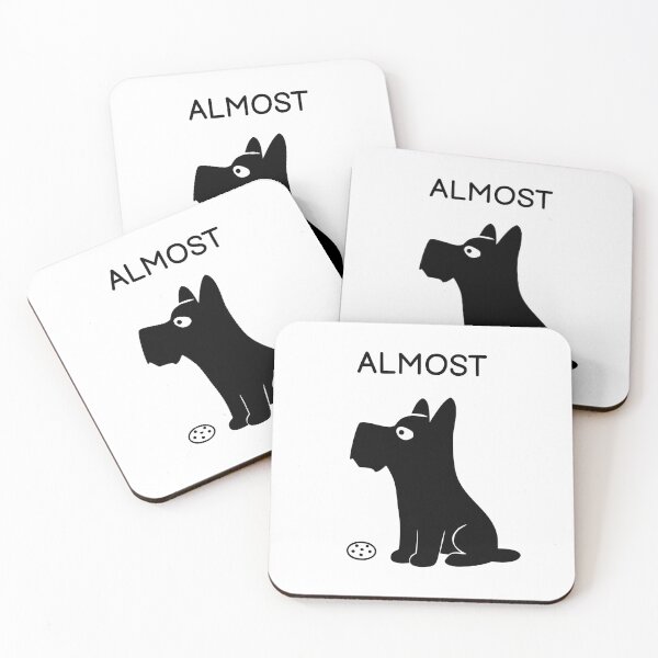 Item preview, Almost Funny Black Dog Sticker designed and sold by FUEGO & NOX.