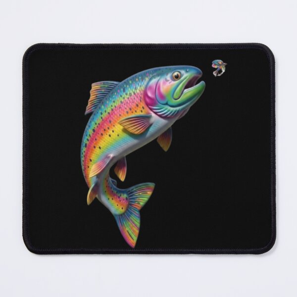 Item preview, Colorful Rainbow Trout Fly Fishing Art designed and sold by Stefanrajzer.