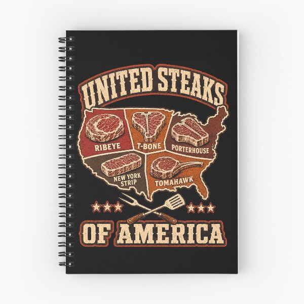 Item preview, United Steaks of America Funny BBQ Grill Master Patriotic Meat Lover designed and sold by THREE LITTLE BEANS.
