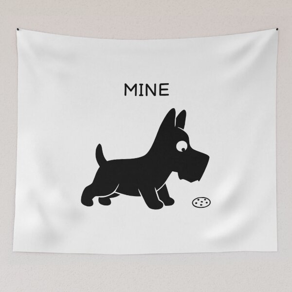 Item preview, Mine Funny Black Dog Sticker designed and sold by FUEGO & NOX.