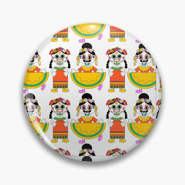 Item preview, Retro Sugar Skull Folklorico Dancers Pattern designed and sold by manojbalan1968.