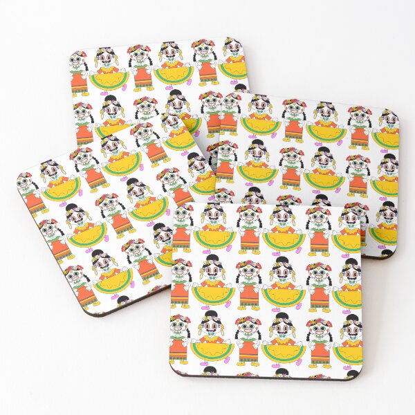 Item preview, Retro Sugar Skull Folklorico Dancers Pattern designed and sold by manojbalan1968.