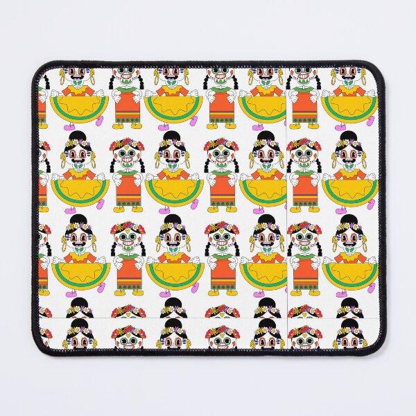 Item preview, Retro Sugar Skull Folklorico Dancers Pattern designed and sold by manojbalan1968.