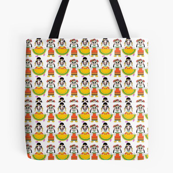 Item preview, Retro Sugar Skull Folklorico Dancers Pattern designed and sold by NAMASTHE WORLD.