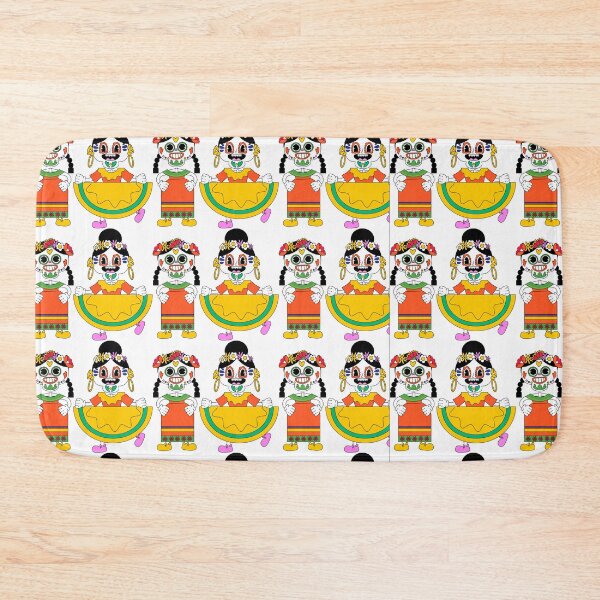 Item preview, Retro Sugar Skull Folklorico Dancers Pattern designed and sold by manojbalan1968.