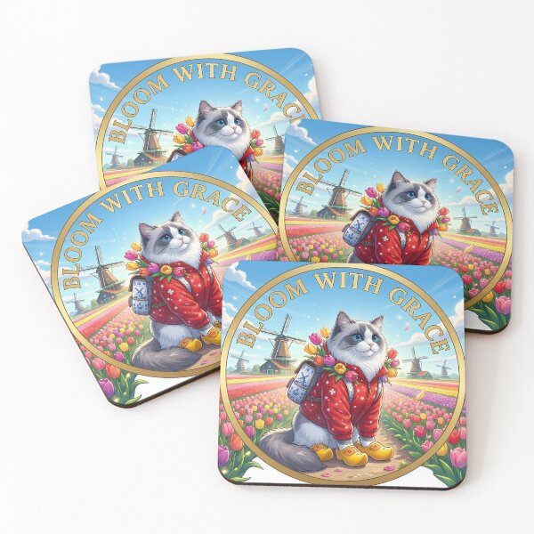 Item preview, Shinkai Keukenhof Tulip Ragdoll Wooden Clogs Tee designed and sold by MossyAndPearl.