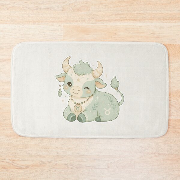 Item preview, Taurus Bull – Cute Pastel Zodiac Creature Sticker designed and sold by Cerys-GS.
